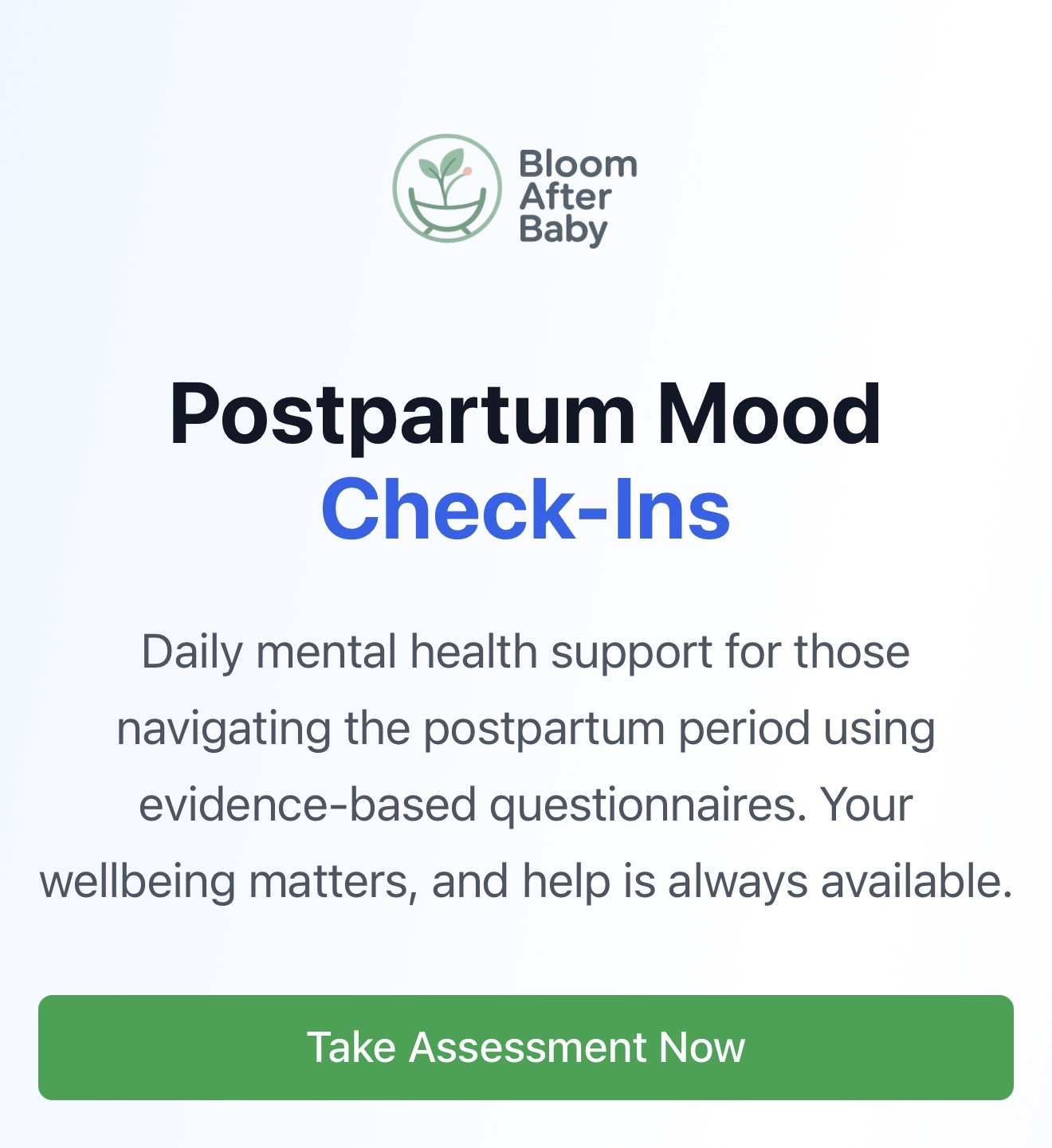 Bloom After Baby website